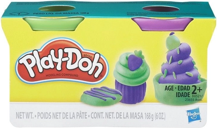 Play-Doh boetseerklei – 2 potjes (mix kleuren)