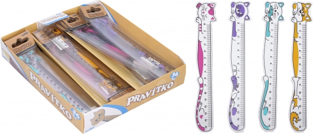 Liniaal met kattenmotief 15 cm