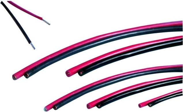 JAMARA siliconen draden 1,5 mm² rood/zwart, 2 × 2 m