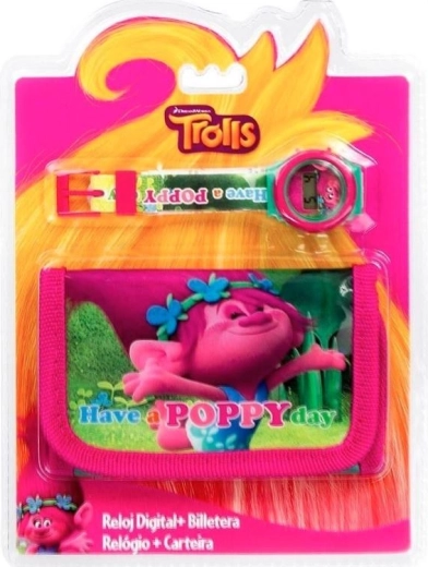 Set horloge en portemonnee Trolls