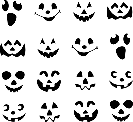 Halloween-pompoengezichten