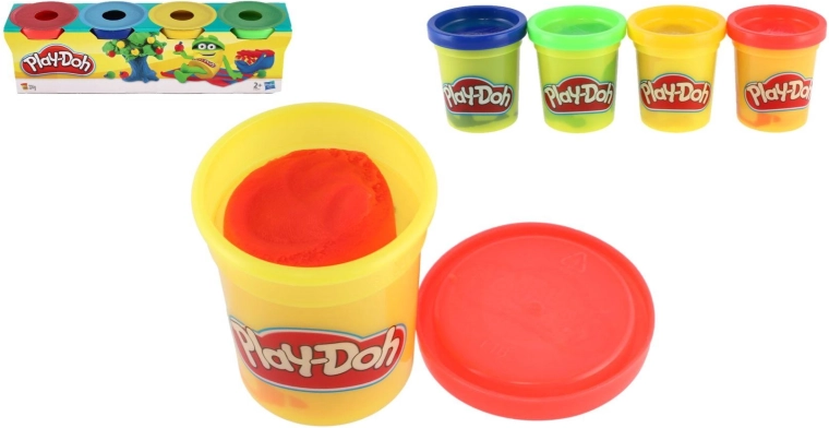 Play-Doh boetseerklei in 4 basiskleuren - 4 stuks