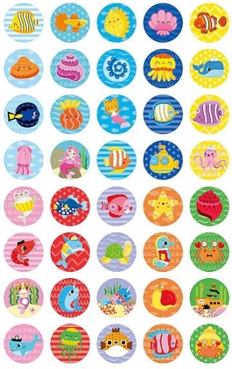 160 stickers met oceaanthema