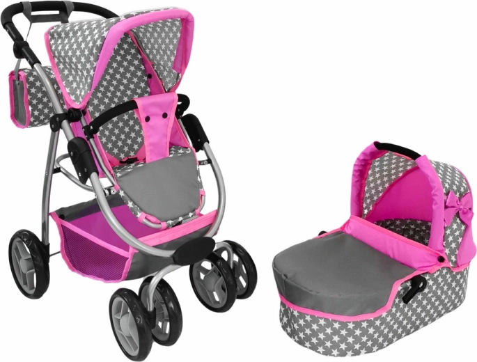 2-in-1-poppenwagen met uitneembare reiswieg