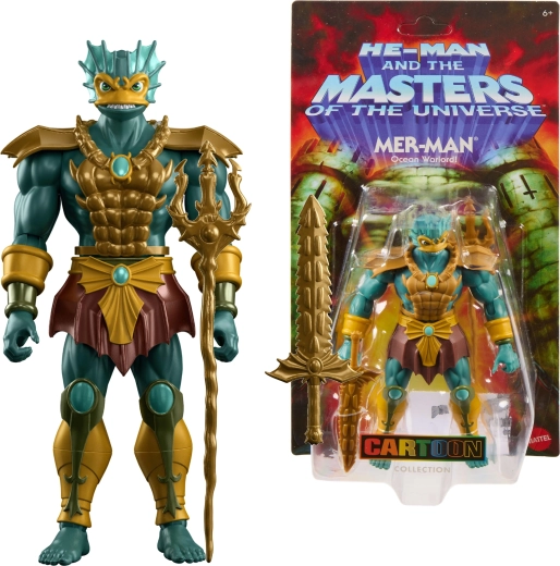 Mattel Masters of the Universe Origins Cartoon Collection 200X figuur Tryton (Mer-Man) 15 cm met accessoires