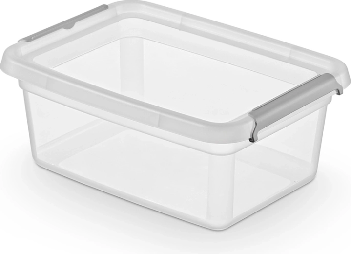 Basestore opbergbox met deksel en clips 12,5 l