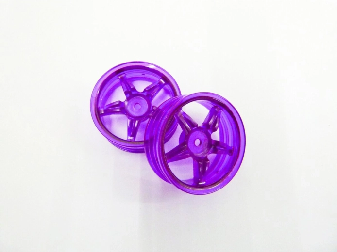 Vijfspaaks velg voor Tamiya-modellen in fluorescerend paars, 22 mm