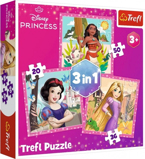 Puzzel 3-in-1 – prachtige bloemen – DISNEY PRINCESS Trefl