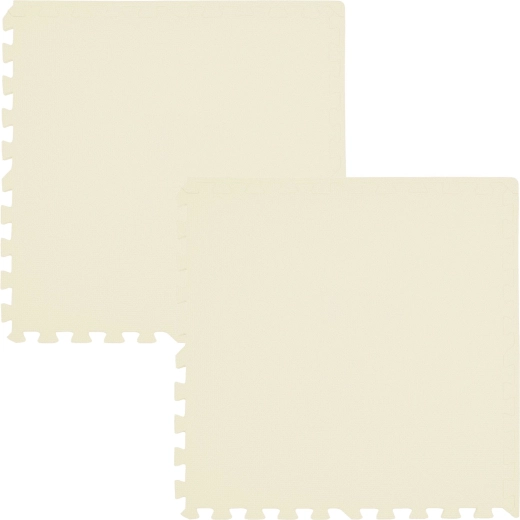 HUMBI schuimmat 120 × 60 cm, waterdichte grote puzzel, crème, 2 stuks