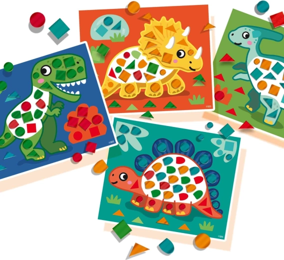Schuimen mozaïekstickers met metallic effect