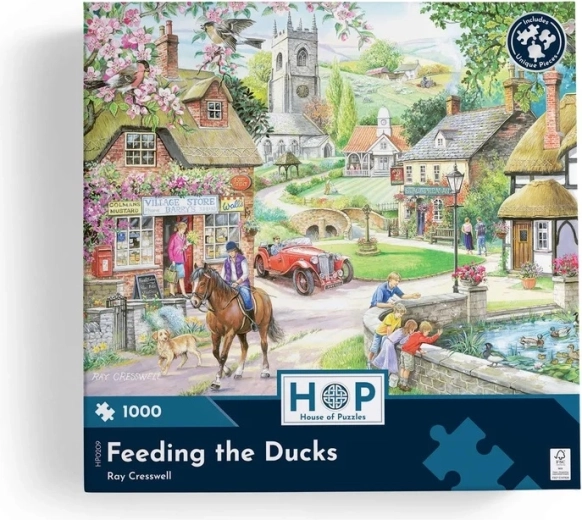 Gedetailleerd motief van het dorpsleven