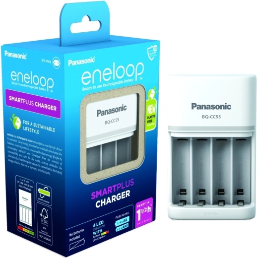 Eneloop Smart & Quick lader BQCC55 zonder oplaadbare batterijen