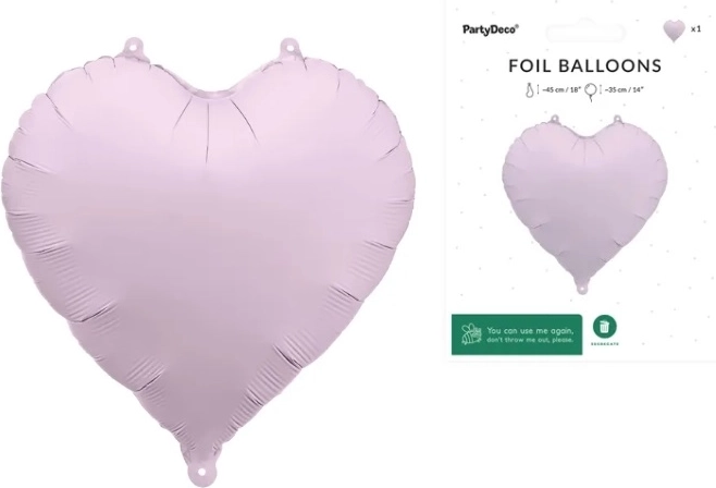 Folieballon hart paars 45 cm