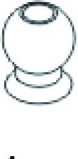 Veereinde met kogel 7 × 8,5 mm, 4 stuks