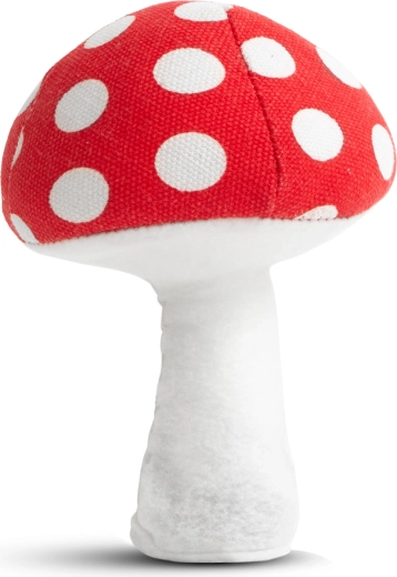 Textiel decoratieve paddenstoel 16 cm