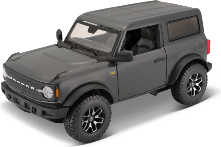 Maisto 2021 Ford Bronco – metalen automodel 1:24, metallic donkergrijs