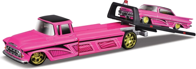 Maisto Design Elite Transport Chevrolet flatbed en Chevrolet Impala SS 1:64