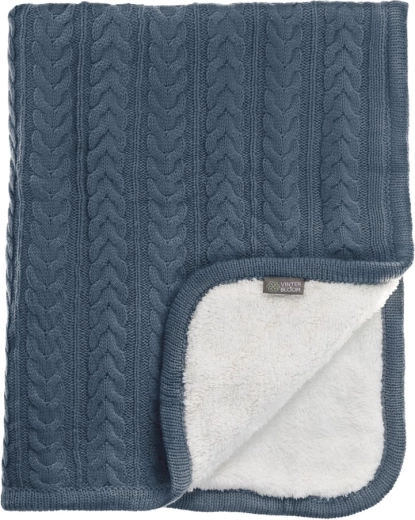 VINTER & BLOOM deken cuddly storm blue