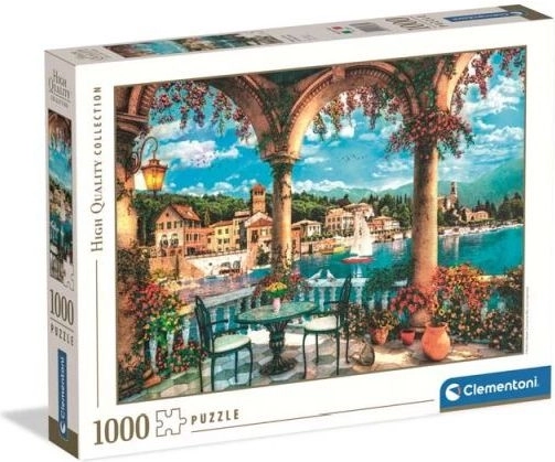Clementoni puzzel Balkon met uitzicht op het Comomeer, 1000 stukjes
