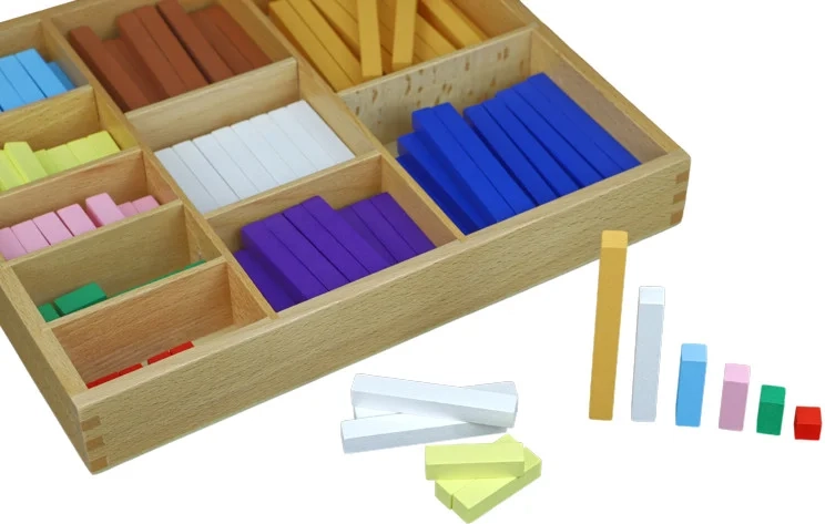 Aanschouwelijk Montessori-materiaal om te rekenen