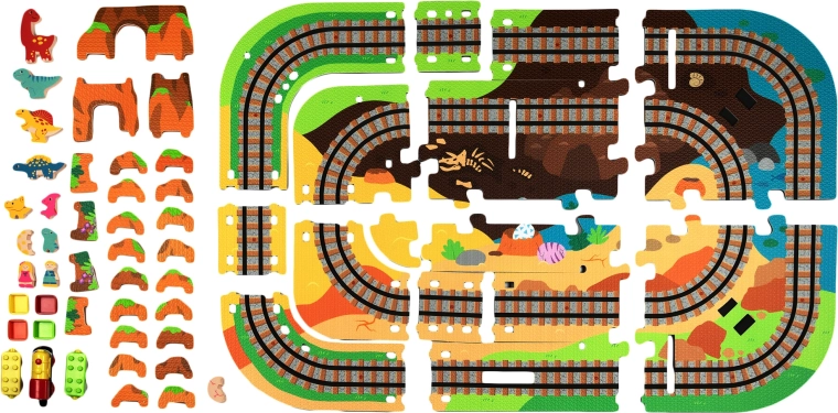 3D Dino park van zacht EVA-schuim