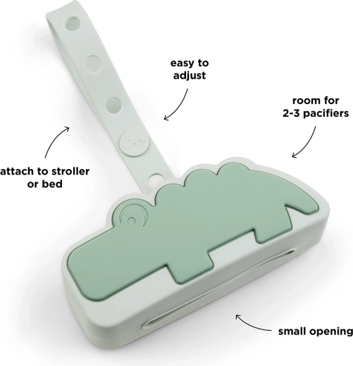 Done by Deer siliconen speenhouder Croco groen