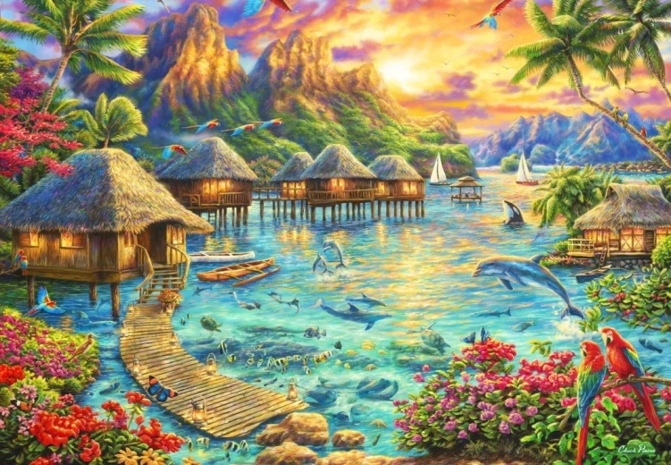 Grafika Art collection: Puzzel tropische oase 1000 stukjes