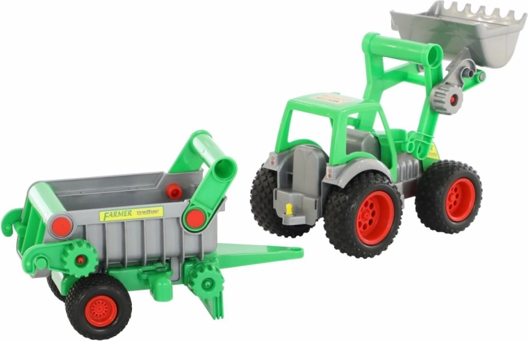 Kantelbare aanhanger met neerklapbare achterklep