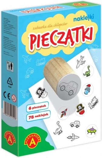 Creatieve set Kleine stempels en stickers voor jongens
