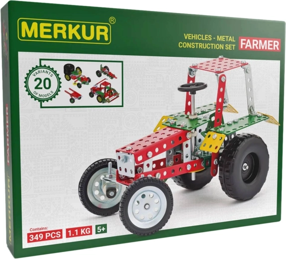 Merkur metalen boerderijbouwset, 341 onderdelen