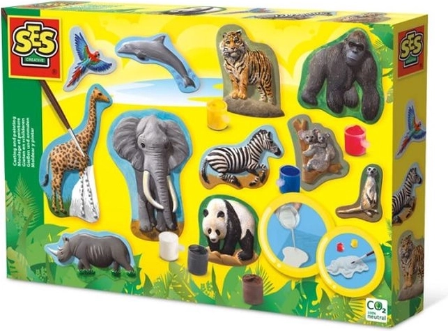 SES Creative gipsafgietsels met dierenverf