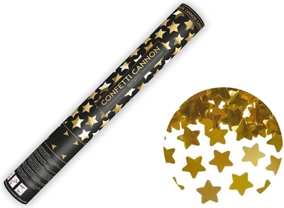 Confettituba met gouden sterretjes 40 cm