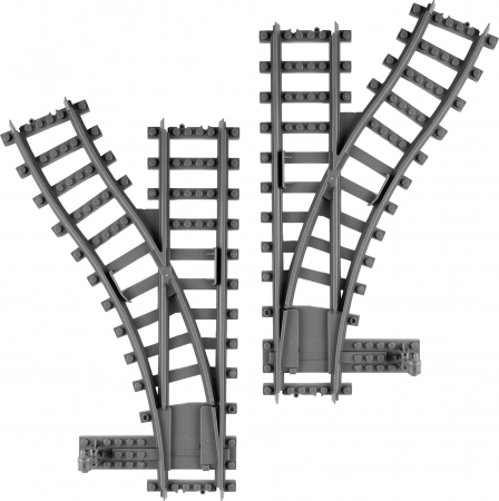 Bouwset BLOXO wissels voor treinen en trams RAPPA – set van 2 stuks