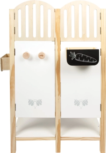 Voederbakken met krijtbordoppervlak voor naamkaartjes