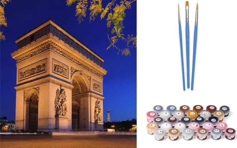 Norimpex Schilderen op nummer De Arc de Triomphe 40 × 50 cm