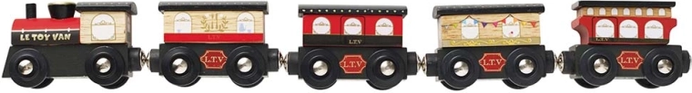 5 wagons verbonden met magneten