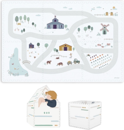 Play&Go EEVAA tiloo speelmat en opbergbox 2-in-1 boerderij