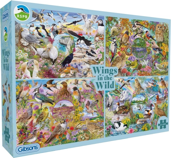 Gibsons RSPB puzzel Vleugels in het wild 4×500 stukjes