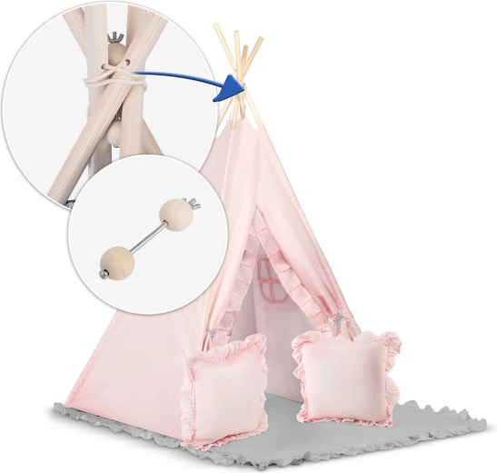 Stabiele houten constructie met stabilisator