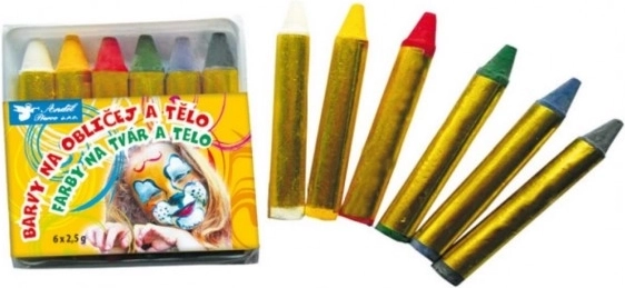 Gezichts- en lichaamsverf – set van 6 stuks