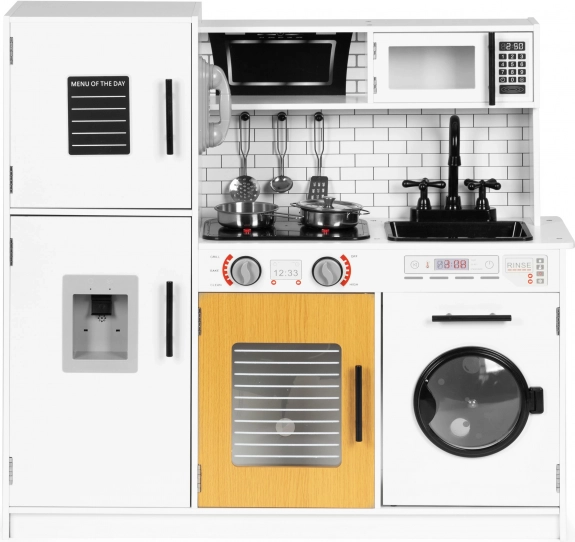 Grote houten kinderkitchen met licht en geluid ECOTOYS