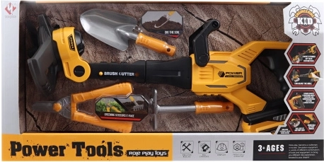 Batterij-aangedreven kinderbosmaaier – set met tuinschaar en schepje