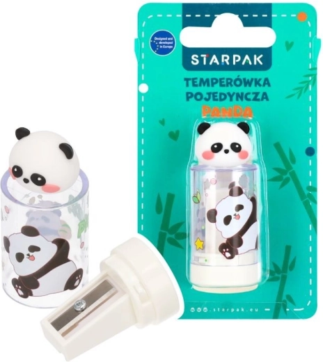 Panda-puntenslijper met gum - 1 stuk