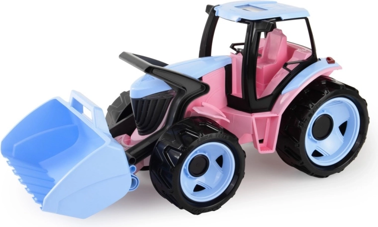 Kindertractor met blad 62 cm, roze