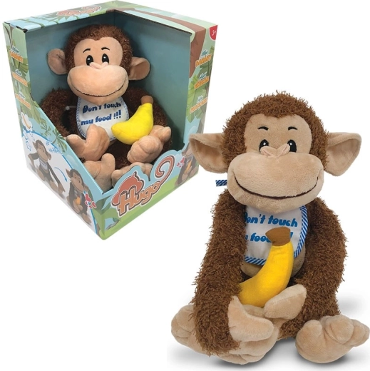Aapje Hugo – pluchen aap met banaan