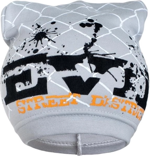 Lente kindermuts New Baby met opschrift, grijs