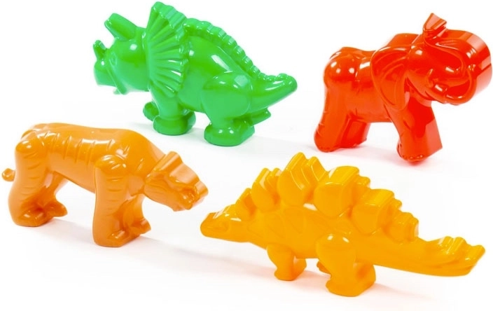 Set vormpjes tijger, dinosaurussen en mammoet