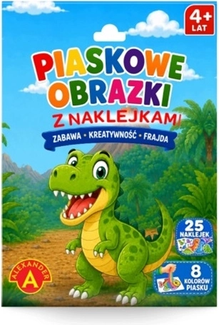 Creatieve set zandtekeningen Dinosaurus