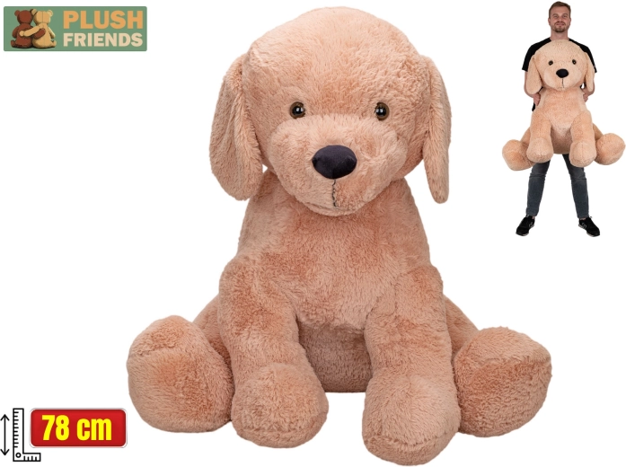 Plush Friends beige pluchen hond 78 cm