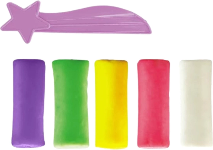 Vijf opvallende kleuren boetseerklei